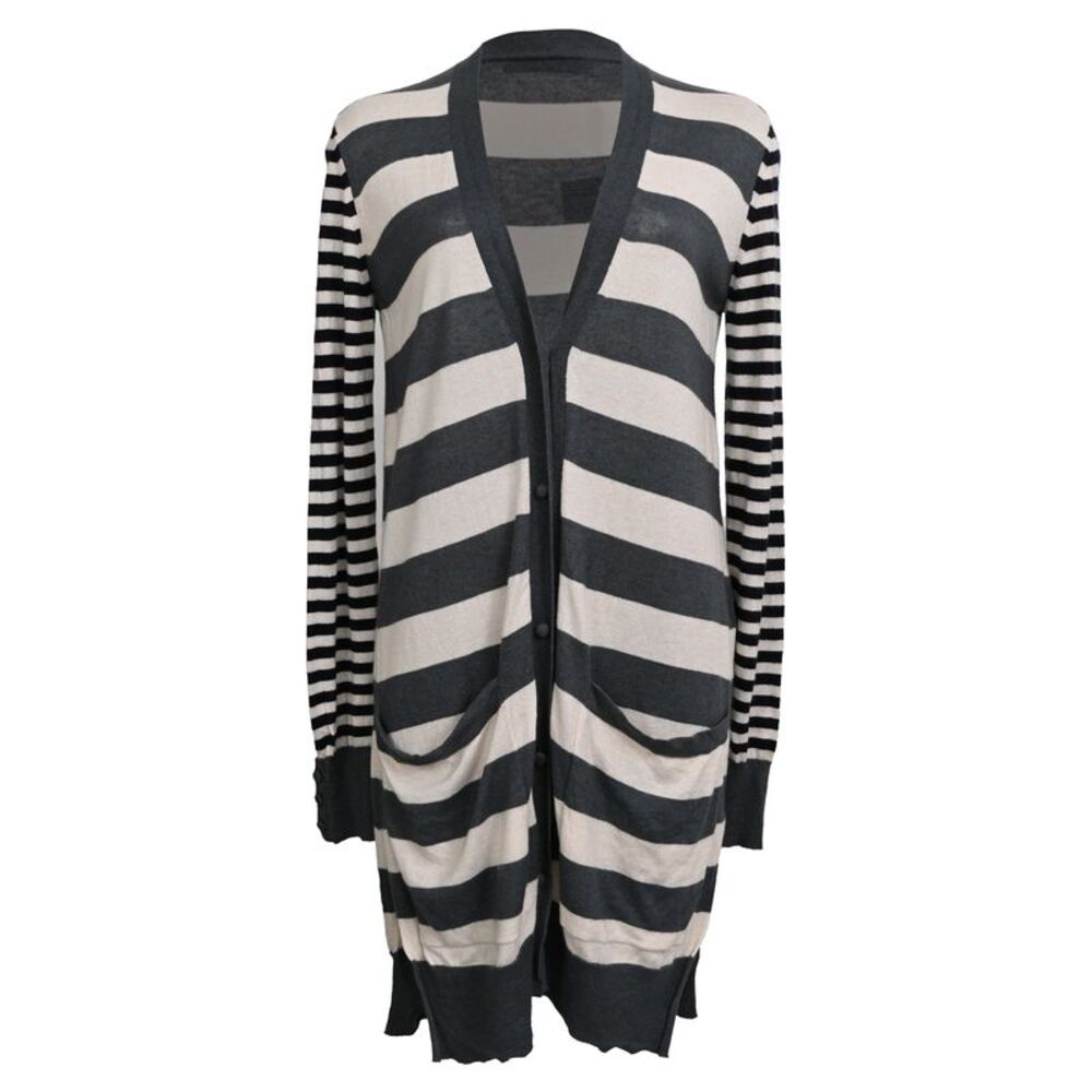 Max Mara Striped Knitted Cardigan in Multicolor Silk
